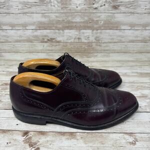 Allen Edmonds Chester 50932 Burgundy Oxford Wingtip Dress Shoes Men's Size 8.5D